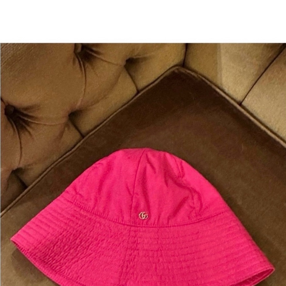Gucci Pink Logo Bucket Hat